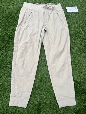 Athleta Women's Beige Drawstring Trekkie North Jogger Pants-size 8 NWT